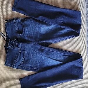 Express high waisted stretch denim lace front jeans ADORABLE size 2R
